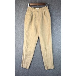 VESTIMENTA Linen Pleated High Waisted Trousers Made in Italy Womens Size‎ 25x28